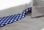 Kids Boys Blue & White Patterned Elastic Neck Tie - Small Checkers