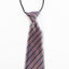 Kids Boys Light Pink & Black Diagonal Patterned Elastic Neck Tie