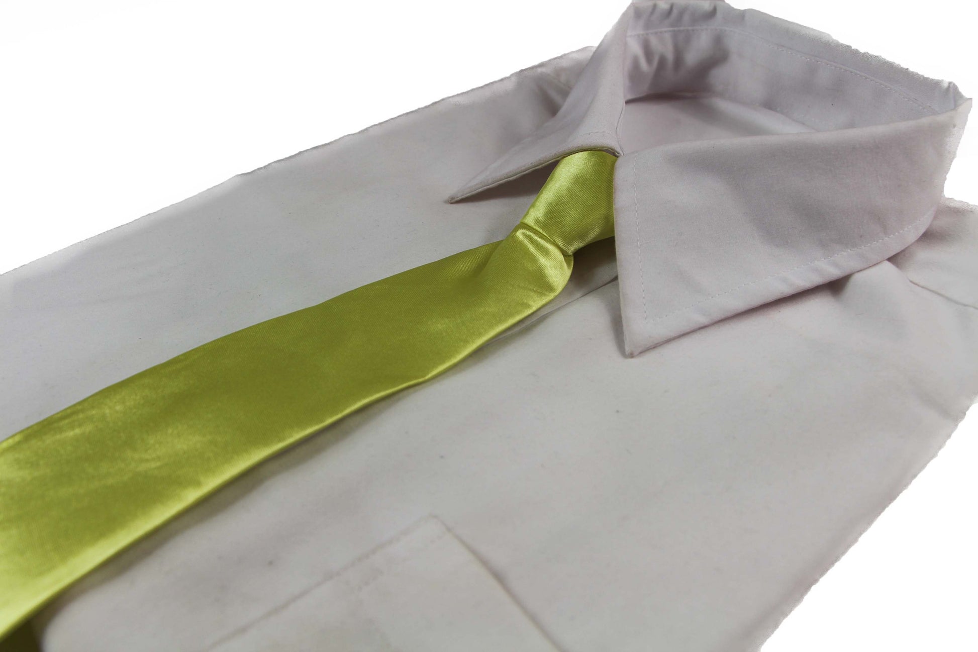 Kids Boys Lime Elastic Plain Neck Tie