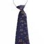 Kids Boys Navy & Orange Patterned Elastic Neck Tie - Star Outlines