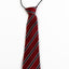 Kids Boys Red, White & Black Diagonal Patterned Elastic Neck Tie