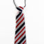 Kids Boys White, Midnight Blue & Red Diagonal Patterned Elastic Neck Tie