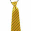 Kids Boys Yellow & Green Striped Patterned Elastic Neck Tie - Aussie Stripe