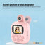 Kids Rechargeable Instant Print Camera Pink - Digital Thermal Photo Video MP3