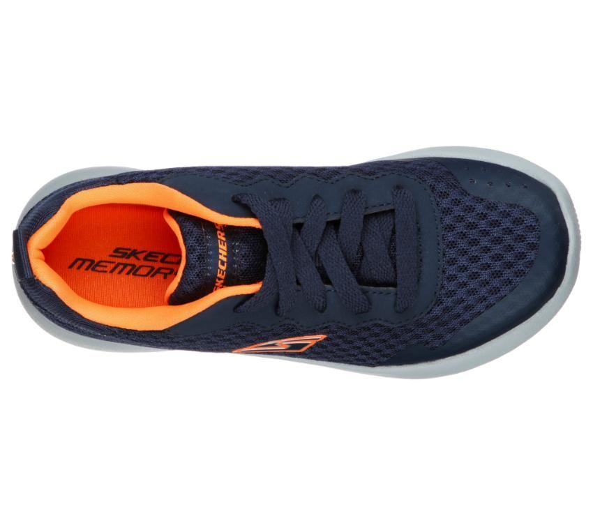 Kids Skechers Dynamight - Thermopulse Navy/Orange Boys Sneakers