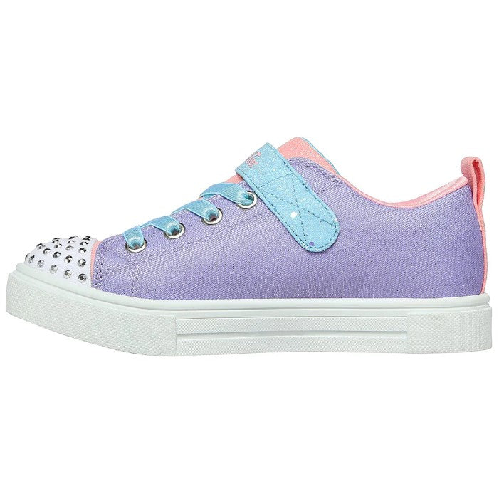 Kids Skechers Twinkle Sparks - Unicorn Charme Lavender/Multi Girls Light Up Trainers