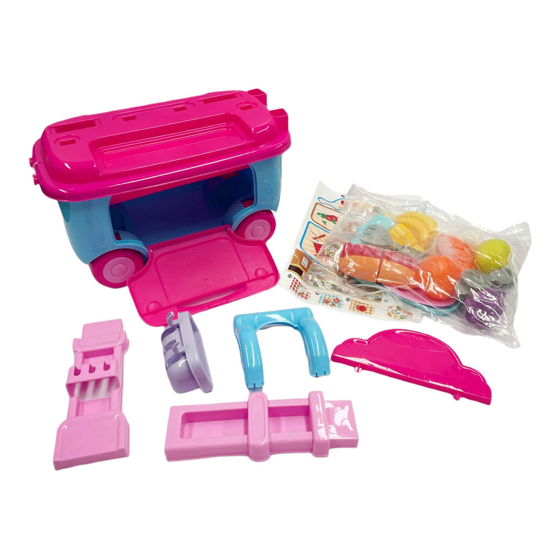 Kids Toy Cart - Market Food Organise and Play House Children