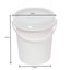 Kitchee 10x 1.2L Plastic Buckets + Lids - Empty Food Grade Tub Handle White