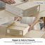 Kitchee 10x Foldable Bed Sheet Storage Box - Linen + Closet Organiser Beige