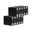 Kitchee Foldable Bed Sheet Storage Boxes - Linen Blanket and Closet Organiser Black
