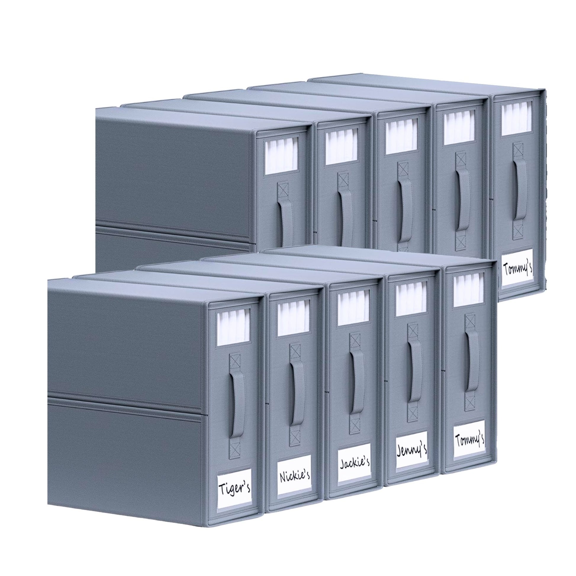 Kitchee Foldable Bed Sheet Storage Boxes - Linen Blanket and Closet Organiser Grey