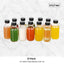 Kitchee 12x 60ml Small Glass Bottles + Lids Funnels Brush Labels Pen