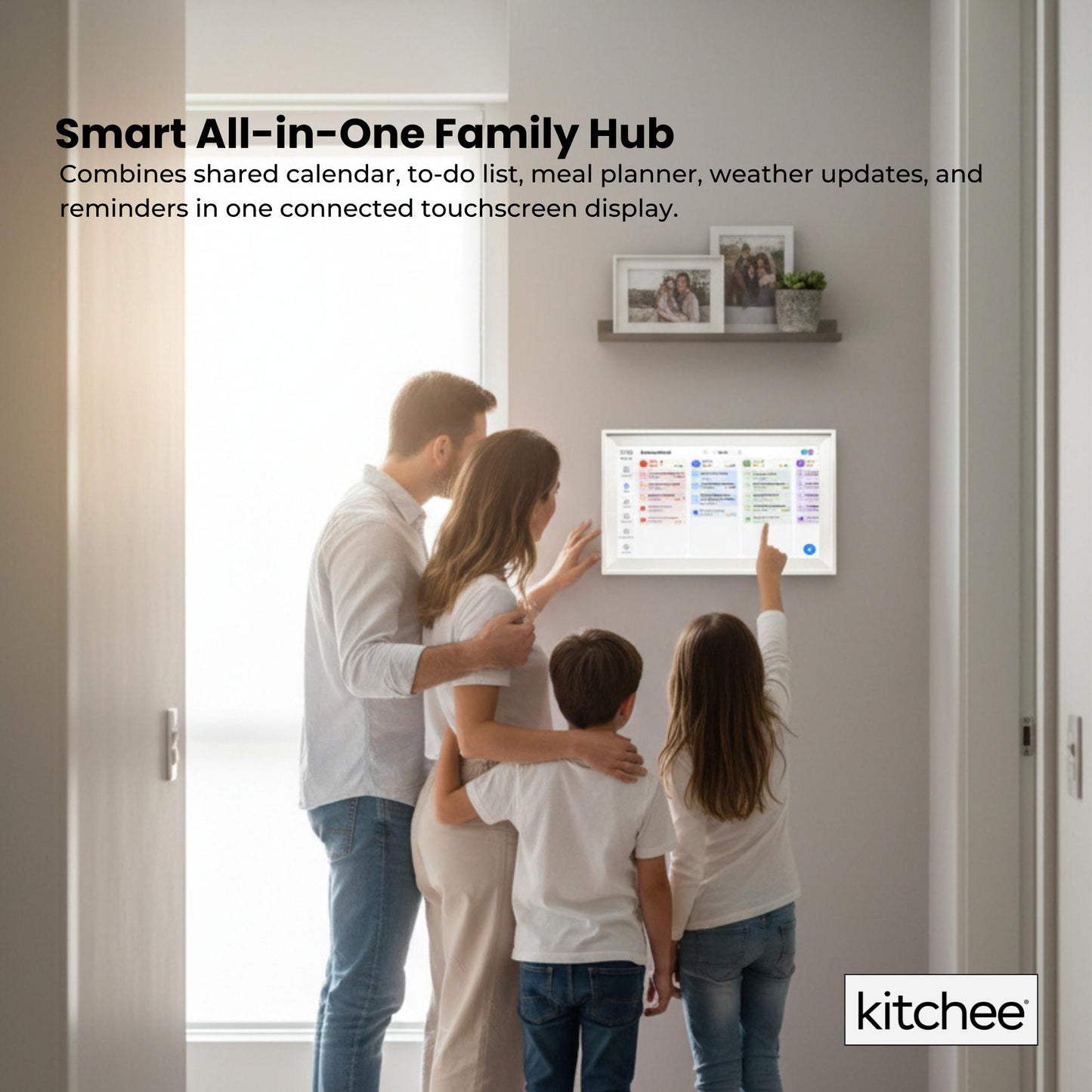 Kitchee 15.6" Digital Calendar Smart Family Planner - 39.6cm Touchscreen White