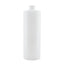 Kitchee 1x 500ml Ntural HDPE Round Bottle + 28/410 Caps - Empty Plastic Food Storage