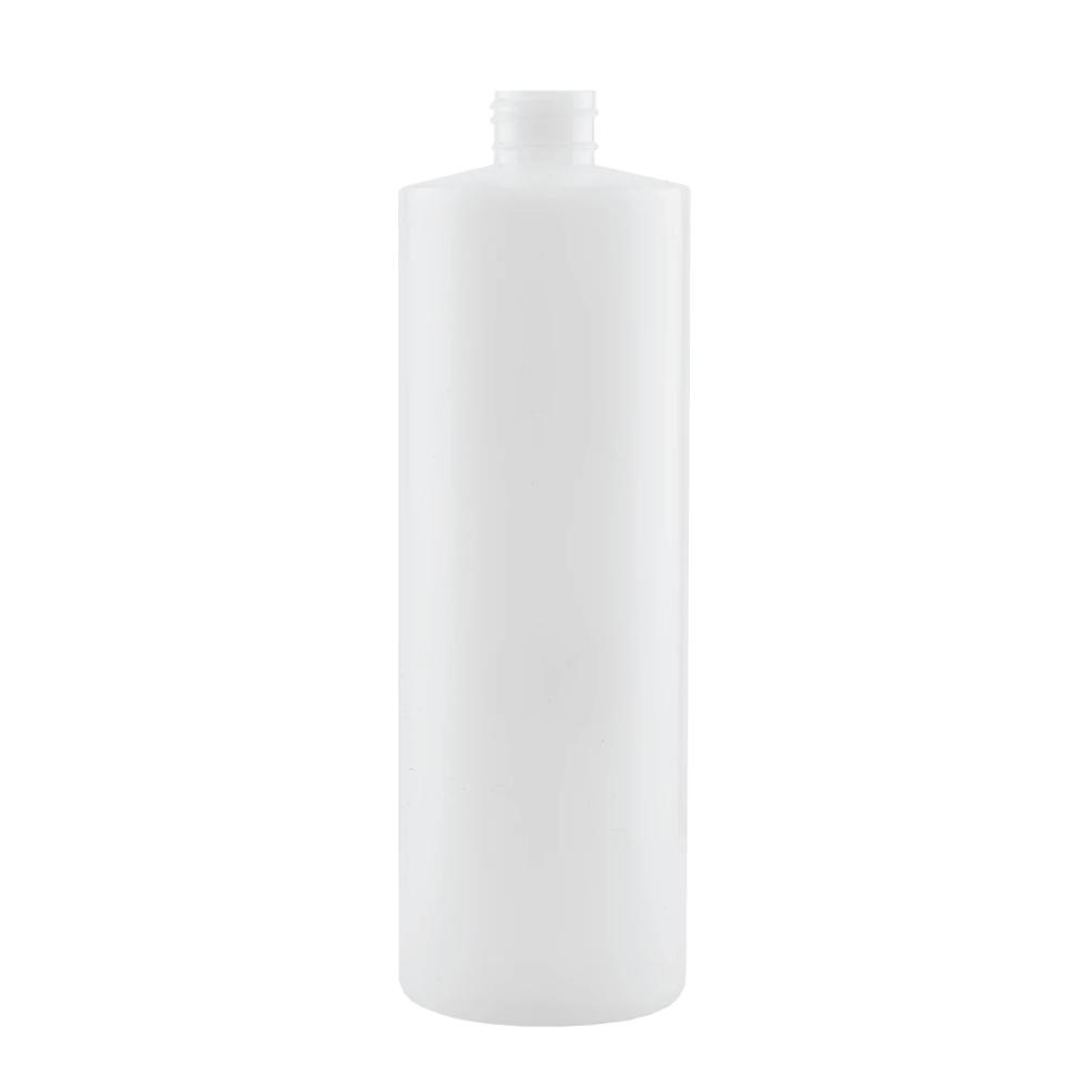 Kitchee 1x 500ml Ntural HDPE Round Bottle + 28/410 Caps - Empty Plastic Food Storage