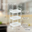 Kitchee 3-Tier Kitchen Storage Cart Trolley with Wheels - Shelf Organiser WHITE