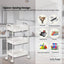 Kitchee 3-Tier Kitchen Storage Cart Trolley with Wheels - Shelf Organiser WHITE