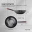 Kitchee 32cm Induction Wok Carbon Steel Flat Bottom with Lid + Spatula Set