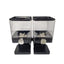 Kitchee 3.7L Double Cereal Dispenser Countertop for Rice Grain Storage Black