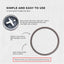 Kitchee 3x Grey Gasket Seal Ring For Nutribullet Model 600 900 1200W 90mm