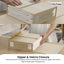 Kitchee 4x Foldable Bed Sheet Storage Box - Linen + Closet Organiser Beige