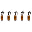 Kitchee 5 x 500ml Amber Glass Spray Bottle + Trigger Spray Screw Lid Bulk