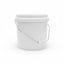 Kitchee Plastic White Buckets Handle + Lids - 2L 5L 10L - Small and Large Pail
