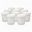 Kitchee Bulk 10x 10L Plastic Buckets + Lids - Empty White With Handle Large Pail