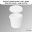 Kitchee Bulk 10x 5L Plastic Buckets + Lids - Empty White With Handle Large Pail