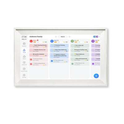 Kitchee Digital Calendar Smart Family Planner - 25.5cm Touchscreen Display White