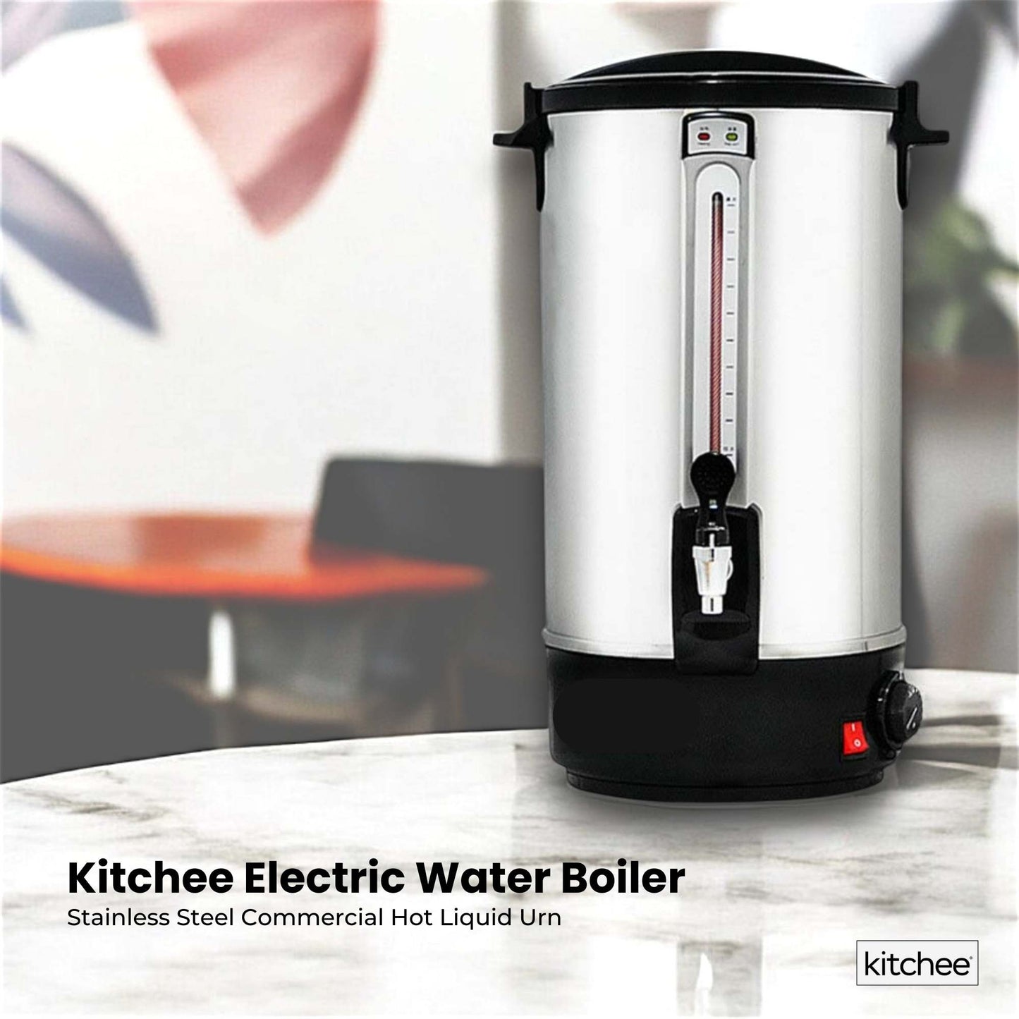 Kitchee 20L Electric Water Boiler - Stainless Steel Commercial Hot Liquid Urn