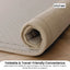 Kitchee Foam Floor Mat 150x200cm - Padded Thick Deep Soft Tatami Style Rug Cream