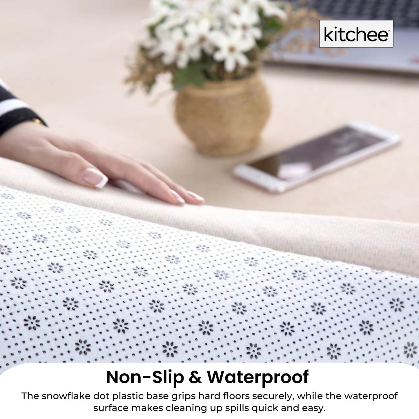 Kitchee Foam Floor Mat 200x200cm - Padded Thick Soft Tatami Style Rug Grey