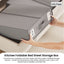 Kitchee Foldable Bed Sheet Storage Boxes - Linen Blanket and Closet Organiser Grey