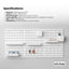Kitchee Pegboard Wall Organiser Storage Kit 18 with Hooks and Baskets White