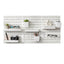 Kitchee Pegboard Wall Organiser Storage Kit 18 with Hooks and Baskets White