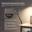 Kitchee Tri-Fold LED Desk Lamp with Clamp - Swinging Arm Eye-Care Dimmable Light