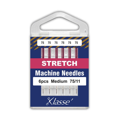 Klasse 75/11 Stretch Medium Sewing Machine Needles 6 Pack Lycra Rubber Elastic