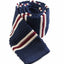 Knitted Navy, Latte & Maroon Striped Patterned Neck Tie