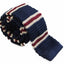 Knitted Navy, Latte & Maroon Striped Patterned Neck Tie