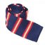 Knitted Navy, Yellow & Red Striped Patterned Neck Tie
