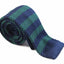 Knitted Thick Bottle Green & Navy Striped Patterned Neck Tie