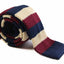 Knitted Thick Striped Navy, Latte & Maroon Striped Patterned Neck Tie