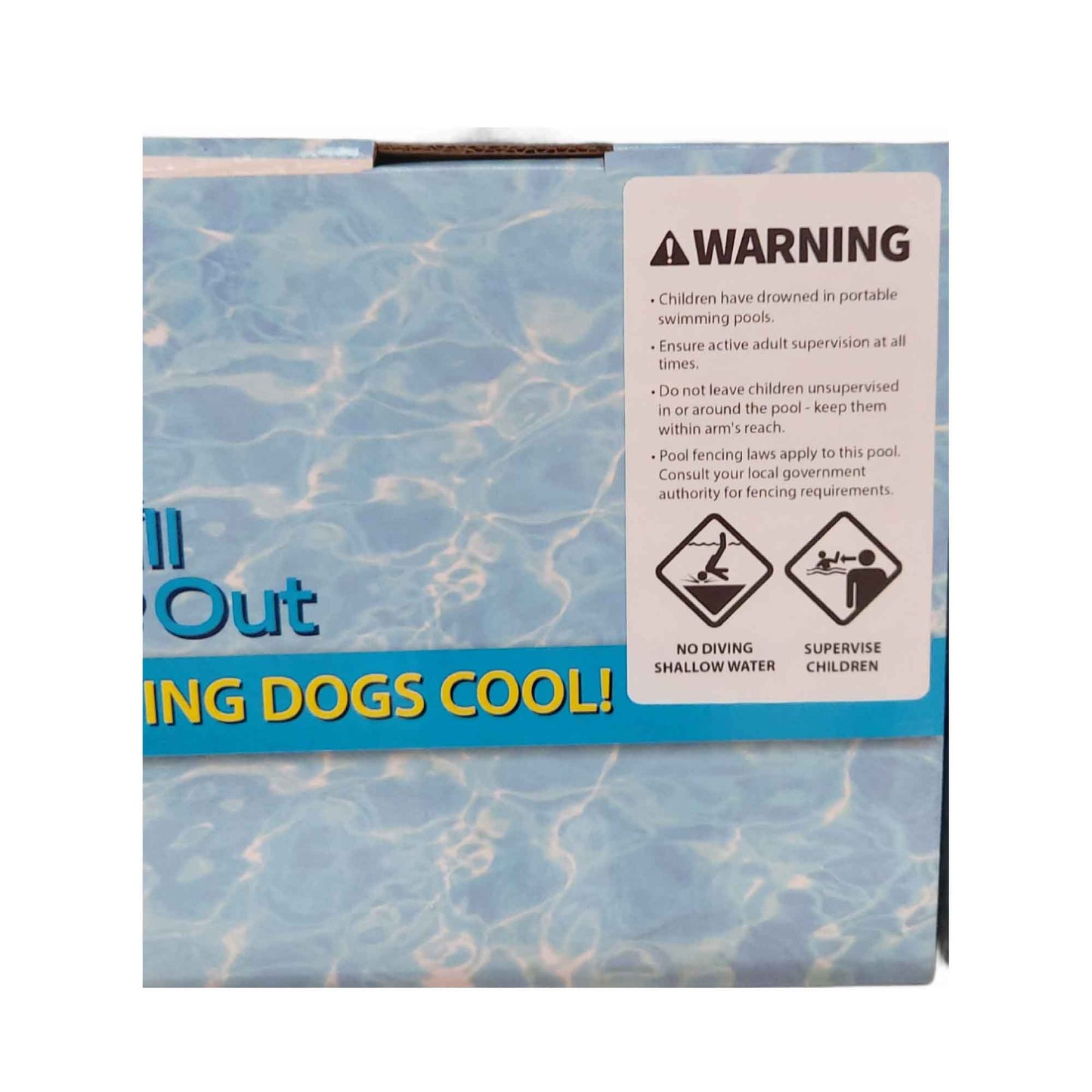 L Dog Swimming Pool Pet Chill Out Plastic Puppy Bath Splash Fun All For Paws