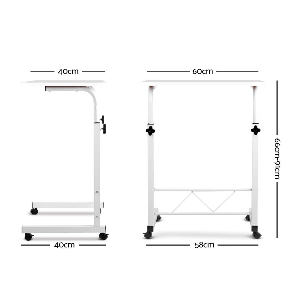 Artiss Laptop Desk Table Adjustable 60CM White