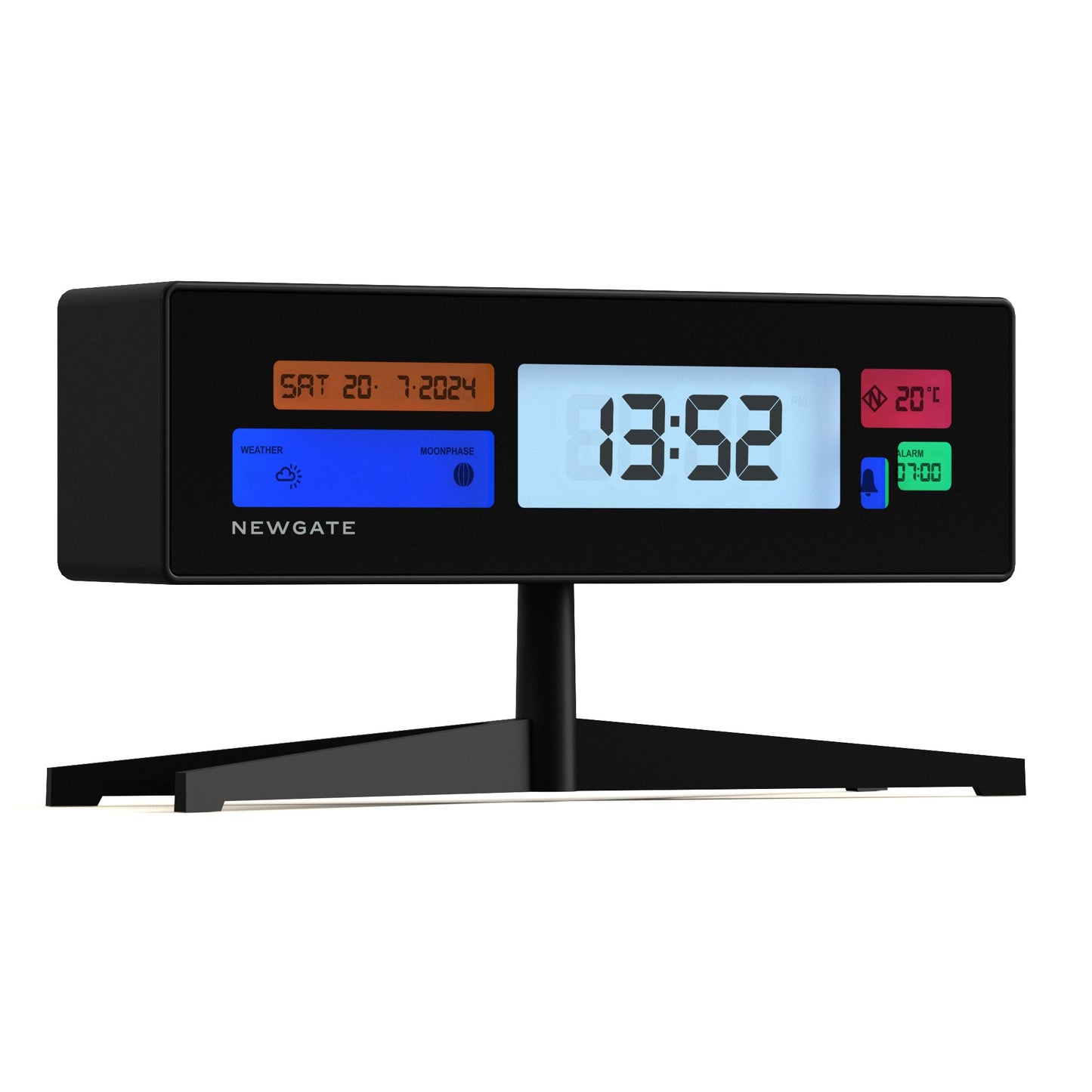 Newgate Supergenius Lcd Alarm Clock Matte Black