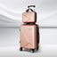 Wanderlite 2pc Luggage 12" 20" Trolley Travel Suitcase Storage Carry On TSA Lock Rose Gold