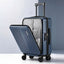 Wanderlite 20" Luggage Suitcase Front Pocket Travel Carry On Dual TSA Navy