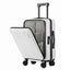 Wanderlite 20" Luggage Suitcase Front Pocket Travel Carry On Dual TSA White