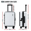 Wanderlite 20" Luggage Suitcase Front Pocket Travel Carry On Dual TSA White